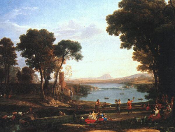 Claude Lorrain Landscape with the Marriage of Isaac and Rebekah Norge oil painting art